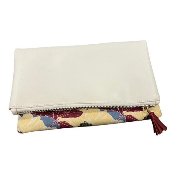 RACHEL Pally fold over clutch cream/yellow floral print. - Picture 1 of 9